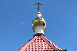 Барабаны и купола с крестами для церкви в честь святого великого благоверного князя Александра Невского в поселке Вязьма-Брянская